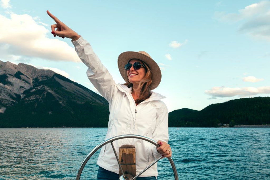 Woman Wearing Sunglasses and Sun Hat